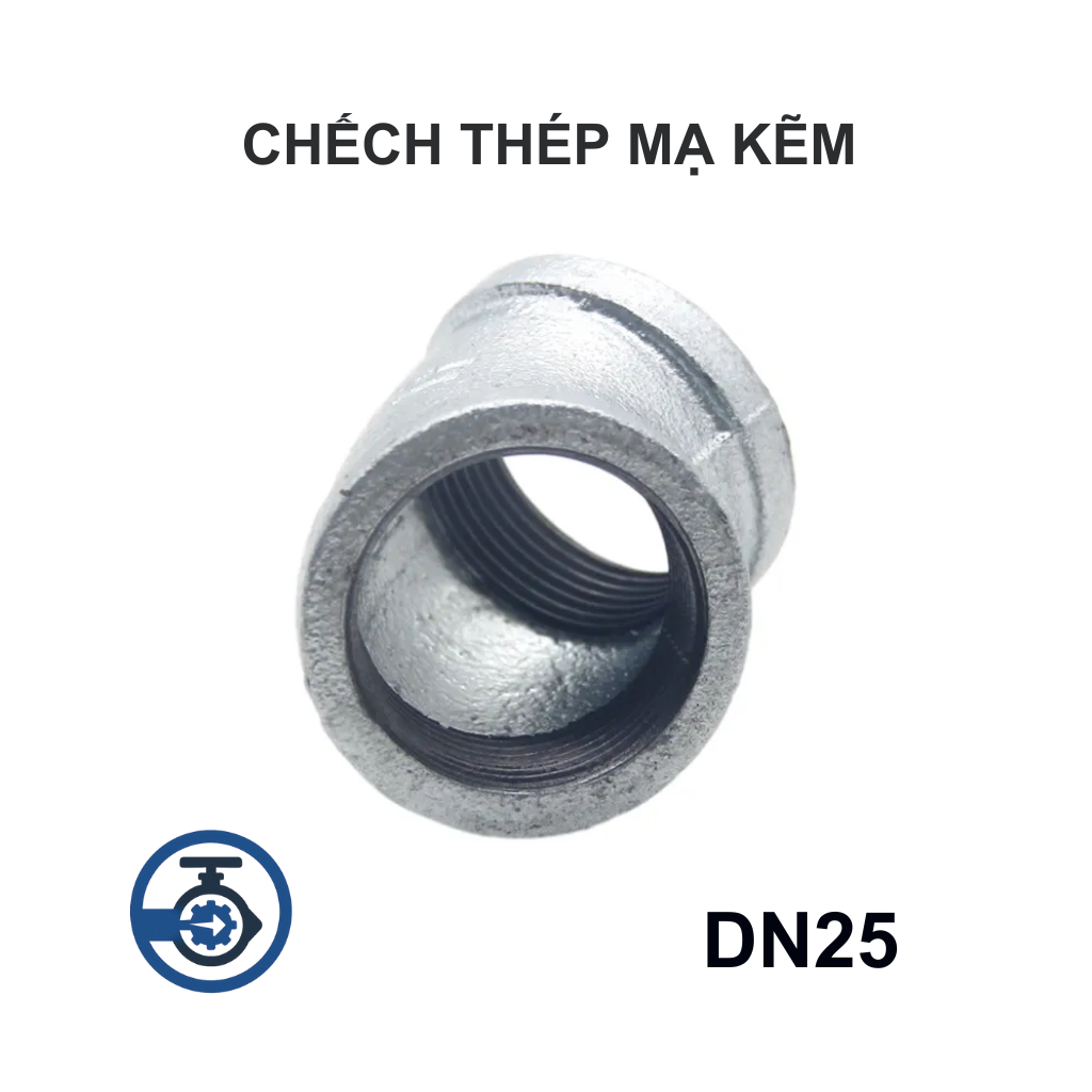 Chếch thép mạ kẽm DN25 10 Chếch thép mạ kẽm DN25