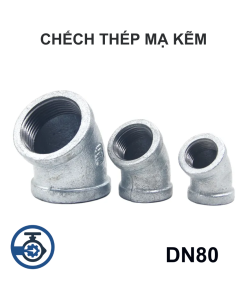 Chếch thép mạ kẽm DN80