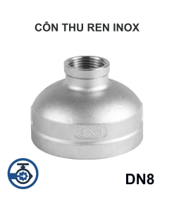 Côn thu ren inox DN8