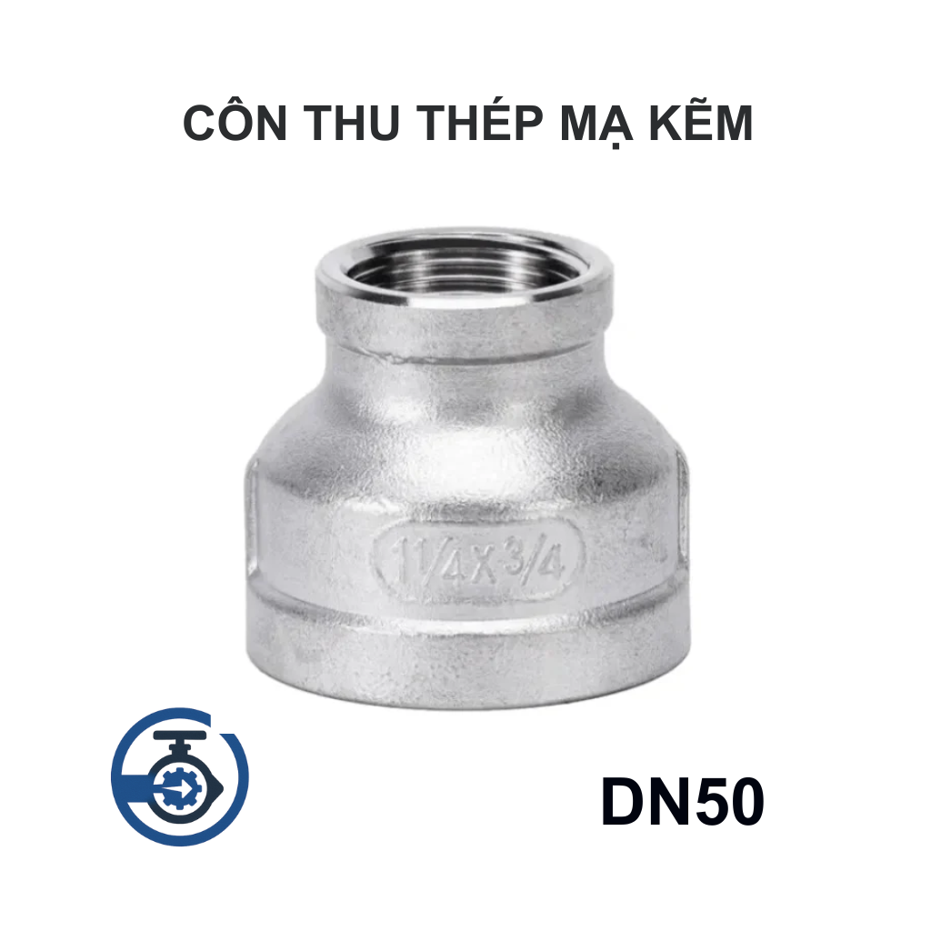 Côn thu thép mạ kẽm DN50 13 Côn thu thép mạ kẽm DN50