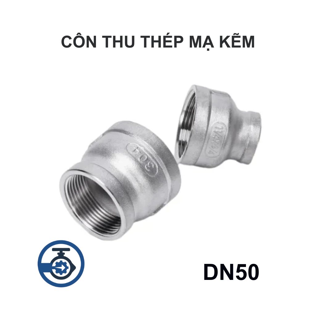 Côn thu thép mạ kẽm DN50 10 Côn thu thép mạ kẽm DN50