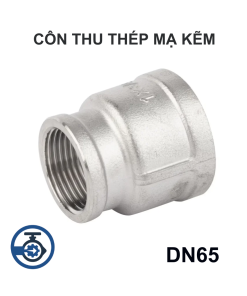 Côn thu thép mạ kẽm DN65