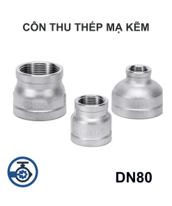 Côn thu thép mạ kẽm DN80