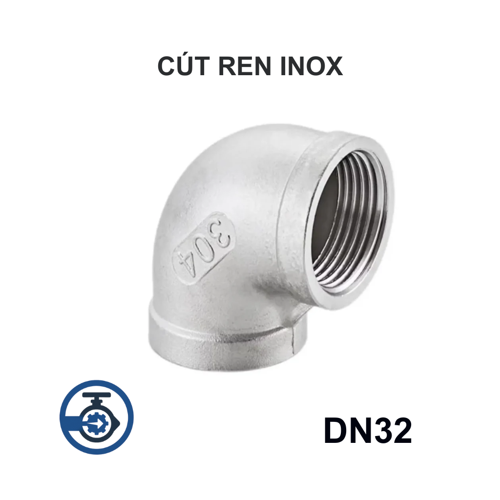 Cút ren inox DN32 (Ø42 - 1 1/4