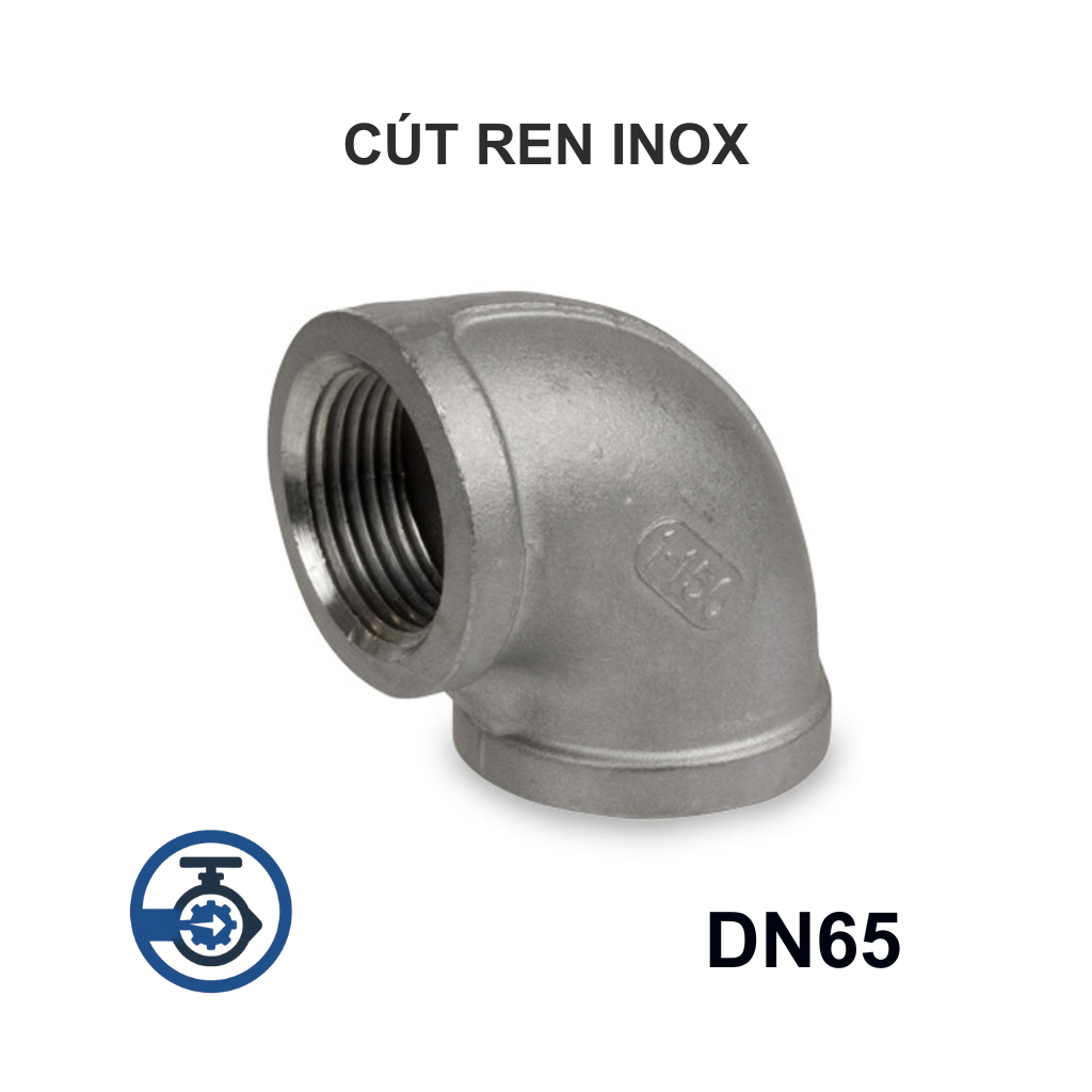Cút ren inox DN65 10 Cút ren inox DN65
