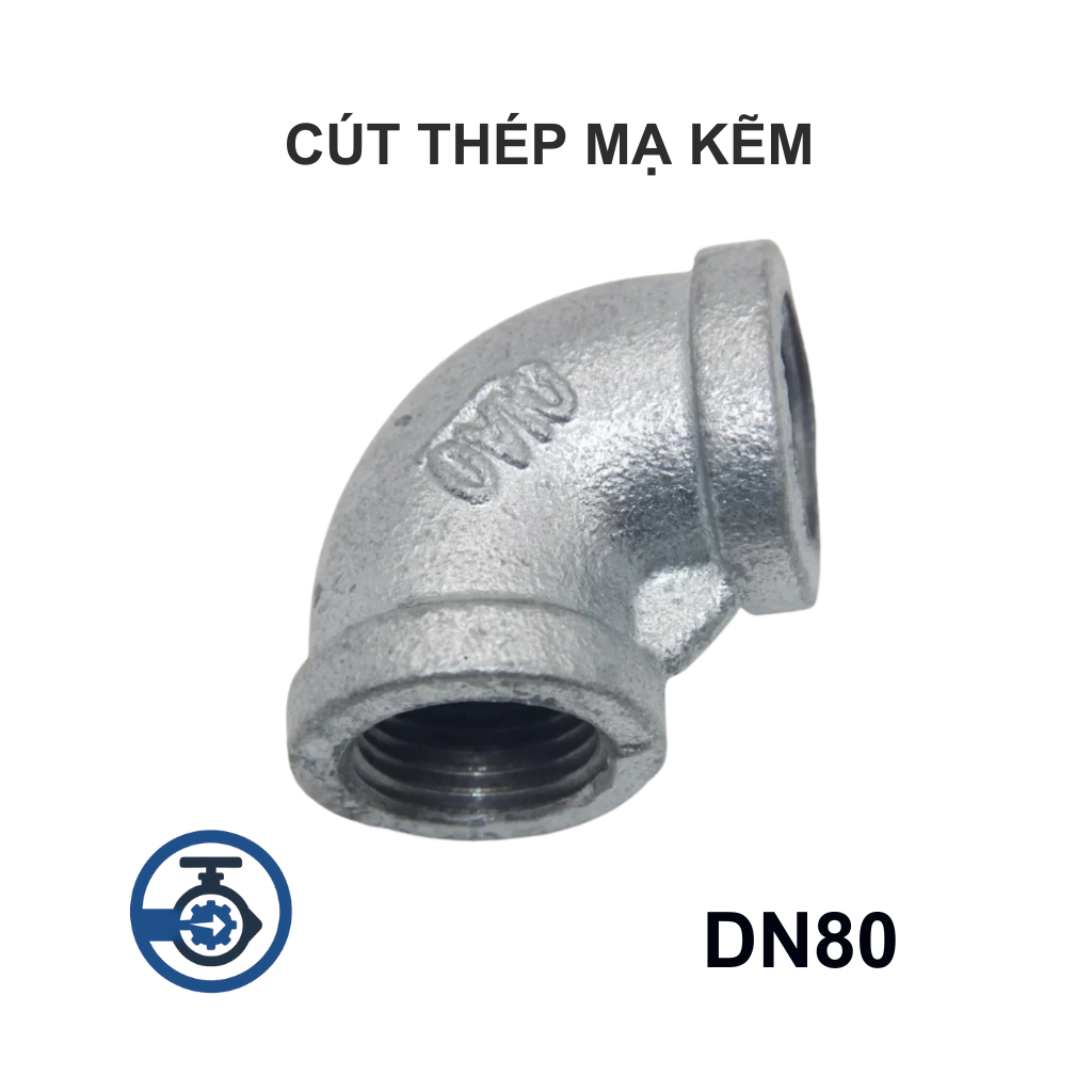 Cút thép mạ kẽm DN80 13 Cút thép mạ kẽm DN80