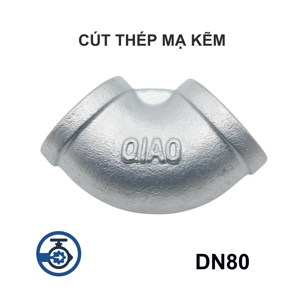 Cút thép mạ kẽm DN80 10 Cút thép mạ kẽm DN80