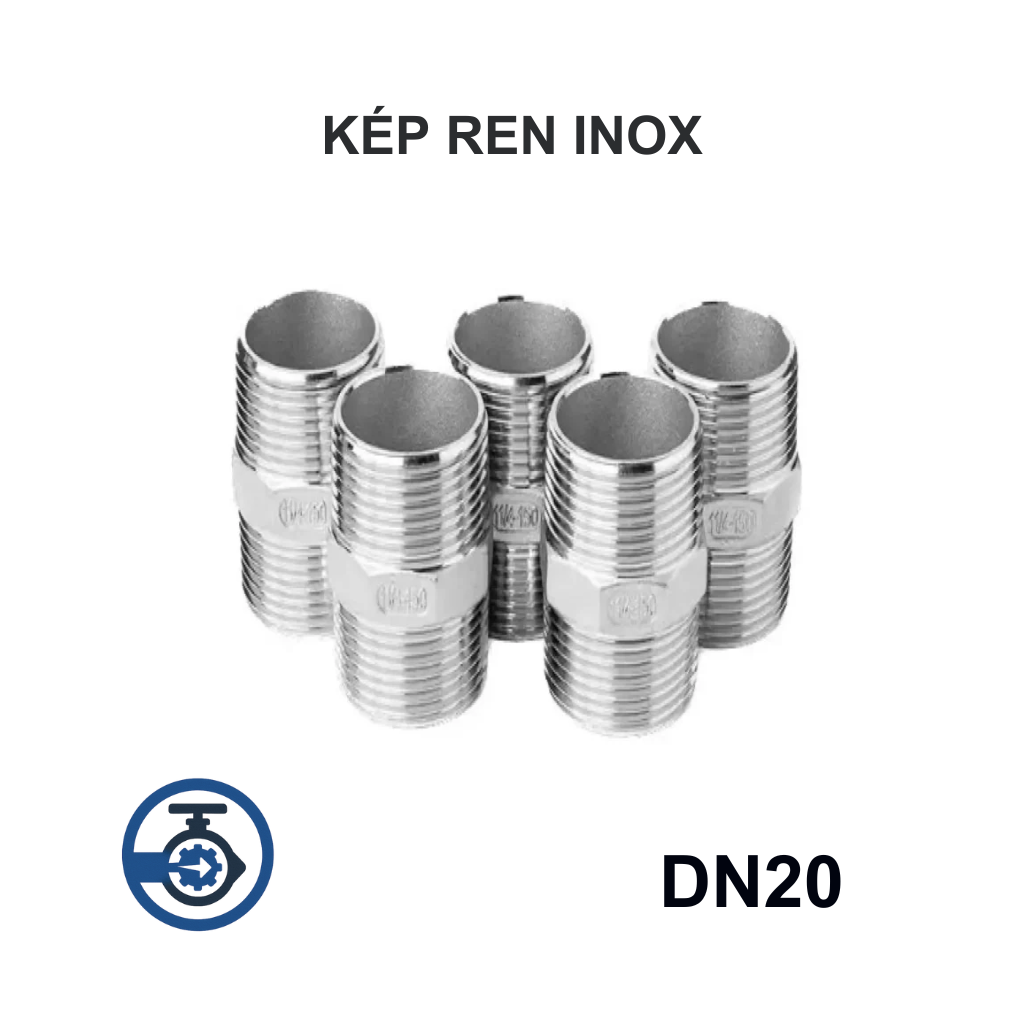 Kép ren inox DN20 (Ø27 - 3/4