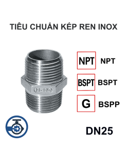 Tiêu chuẩn Kép ren inox DN25