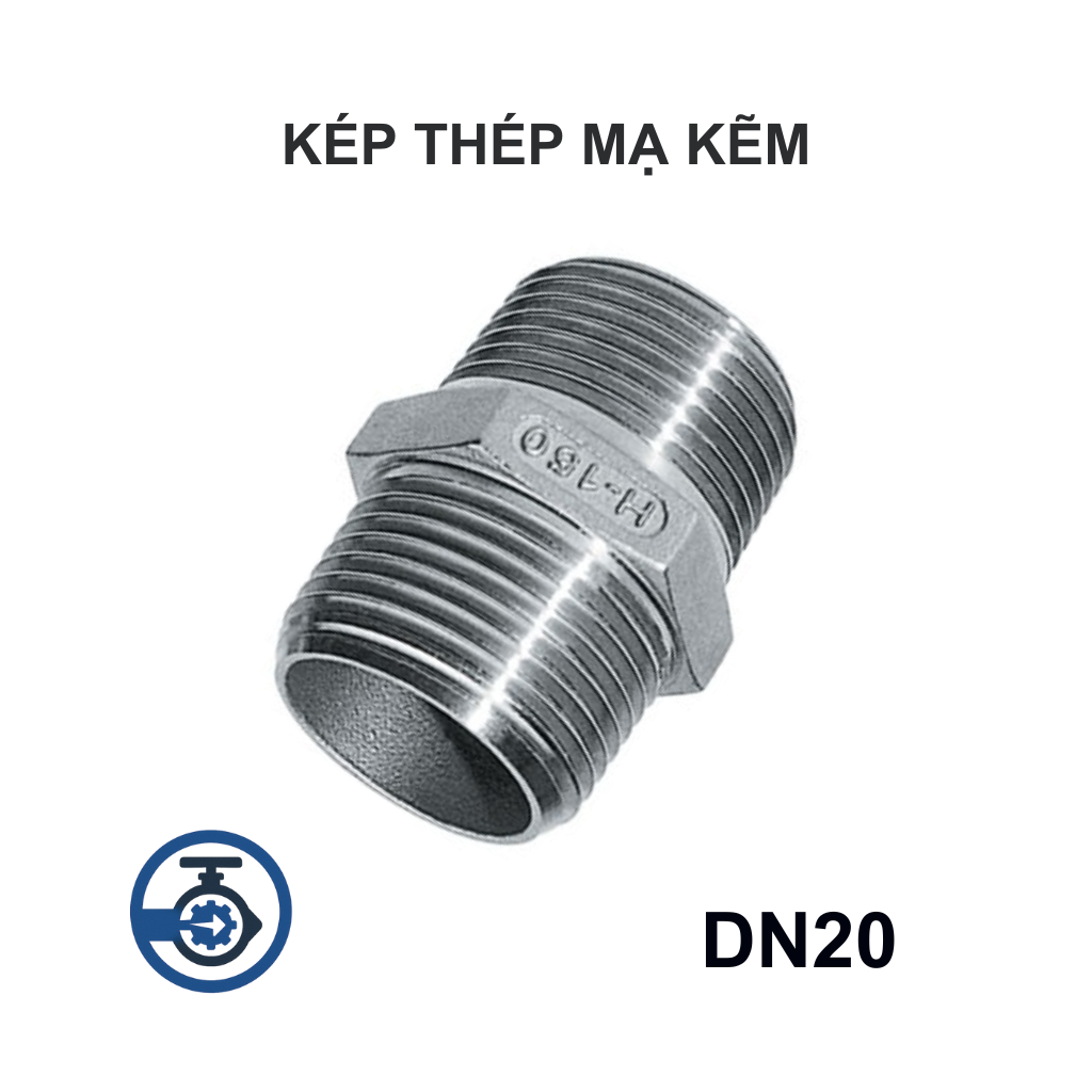 Kép thép mạ kẽm DN20 10 Kép thép mạ kẽm DN20