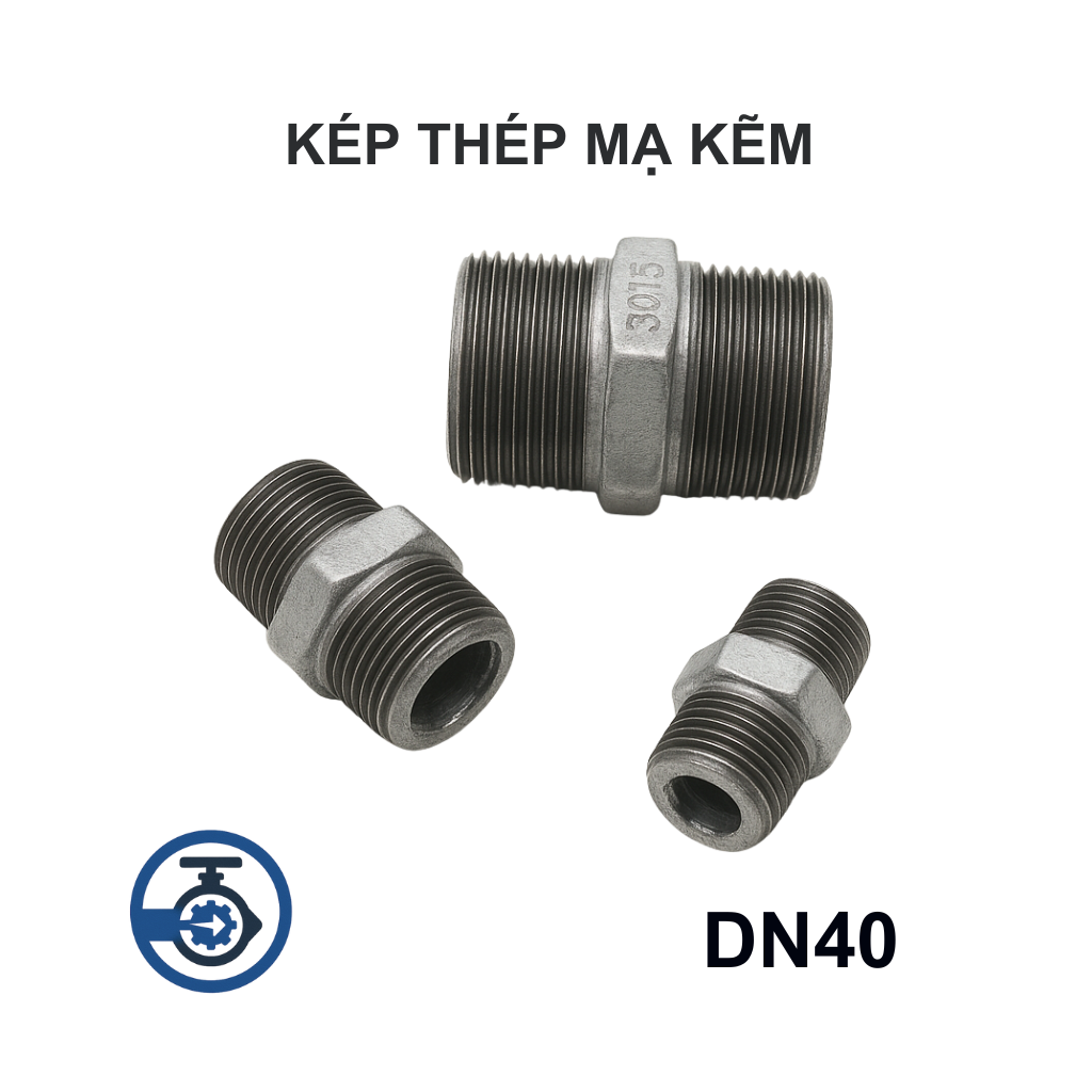 Kép thép mạ kẽm DN40 10 Kép thép mạ kẽm DN40