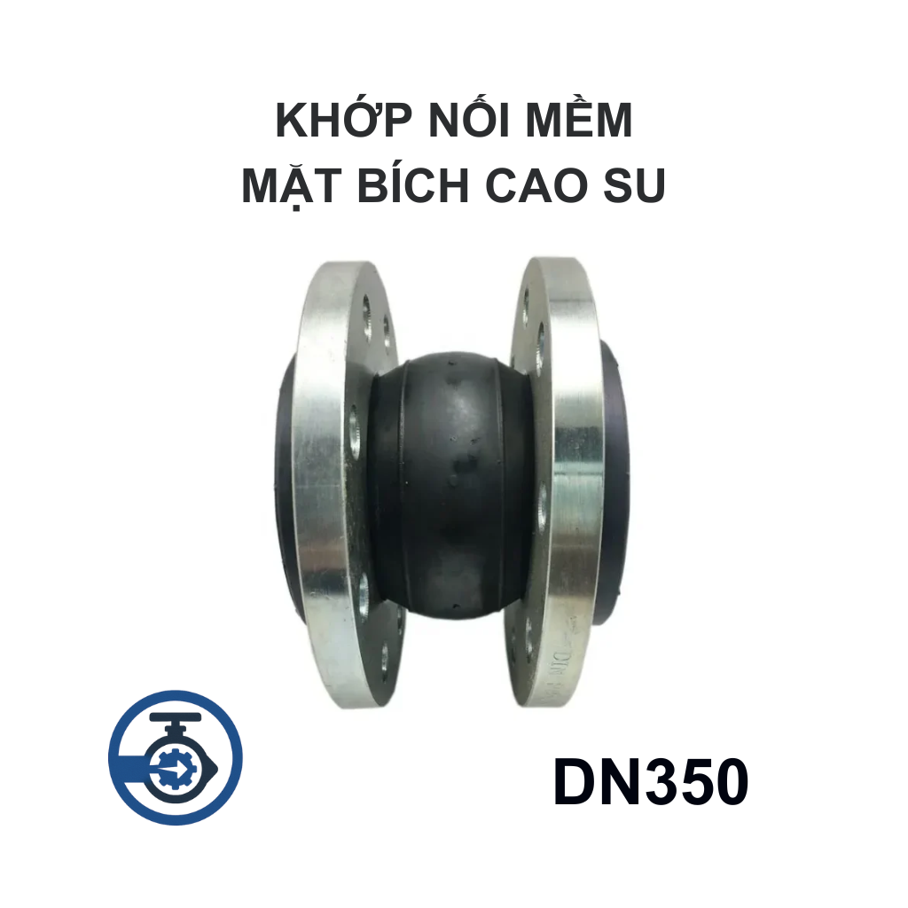 Khớp nối mềm mặt bích cao su DN350 10 Khớp nối mềm mặt bích cao su DN350
