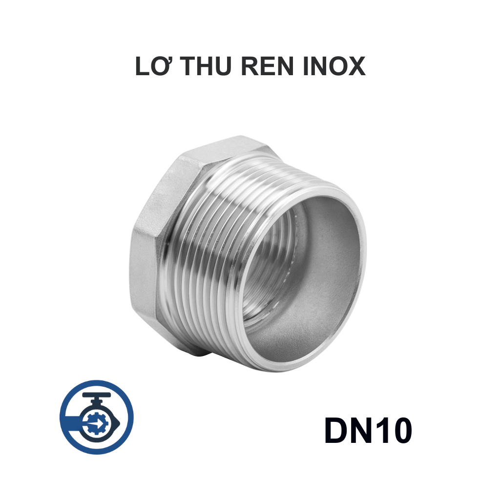 Lơ thu ren inox DN10 13 Lơ thu ren inox DN10