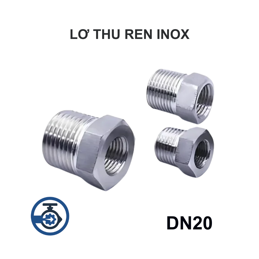 Lơ thu ren inox DN20 10 Lơ thu ren inox DN20