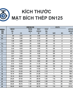 Mặt bích thép mạ kẽm DN125