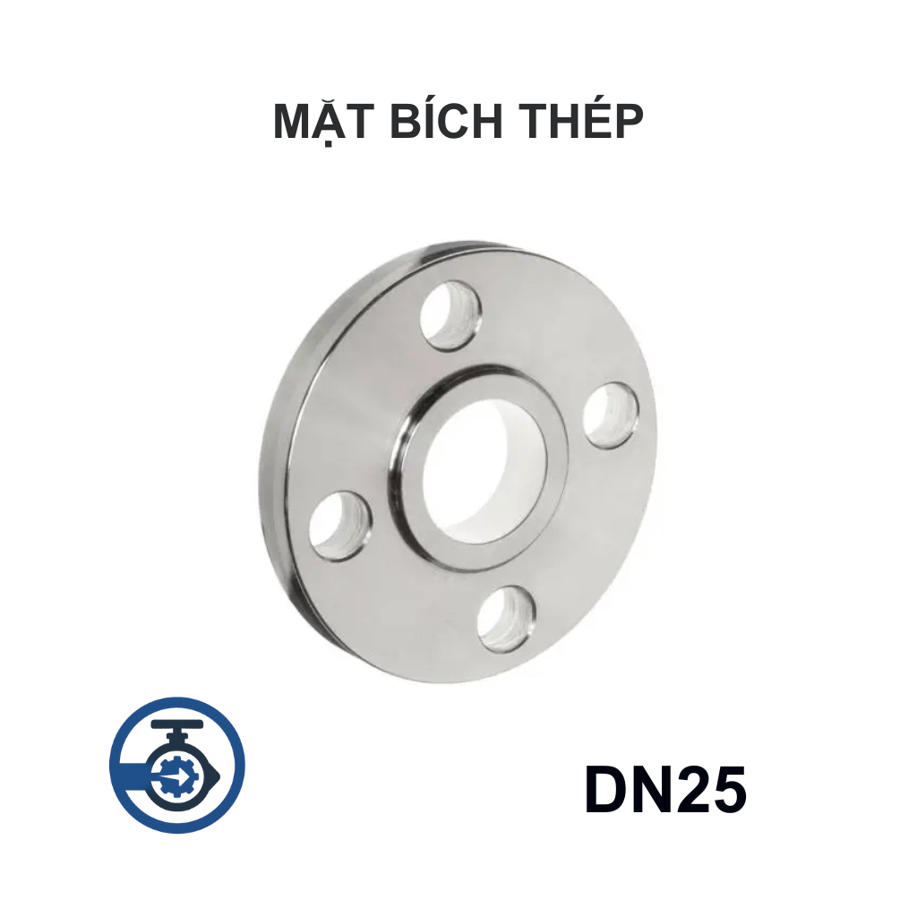 Mặt bích thép mạ kẽm DN25 10 Mặt bích thép mạ kẽm DN25