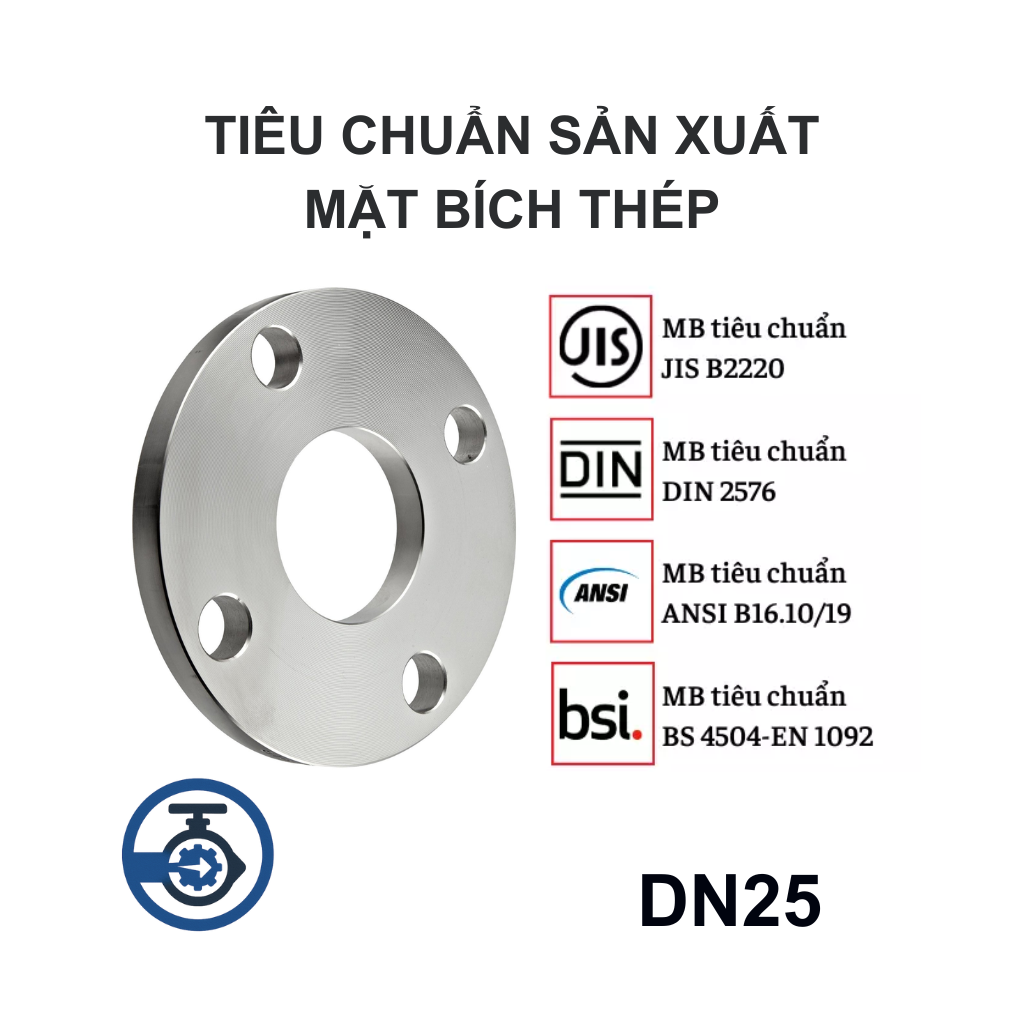 Mặt bích thép mạ kẽm DN25 13 Mặt bích thép mạ kẽm DN25