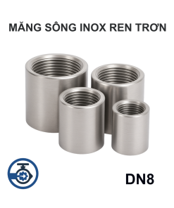 Măng sông Inox ren trơn DN8