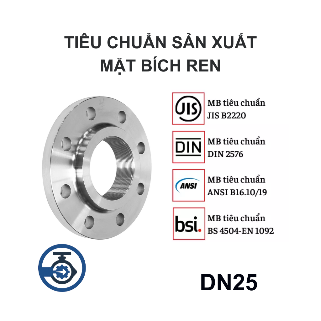 Mặt bích ren DN25 13 Mặt bích ren DN25