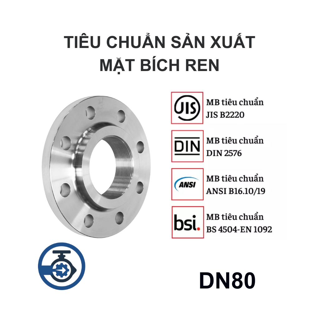 Mặt bích ren DN80 13 Mặt bích ren DN80