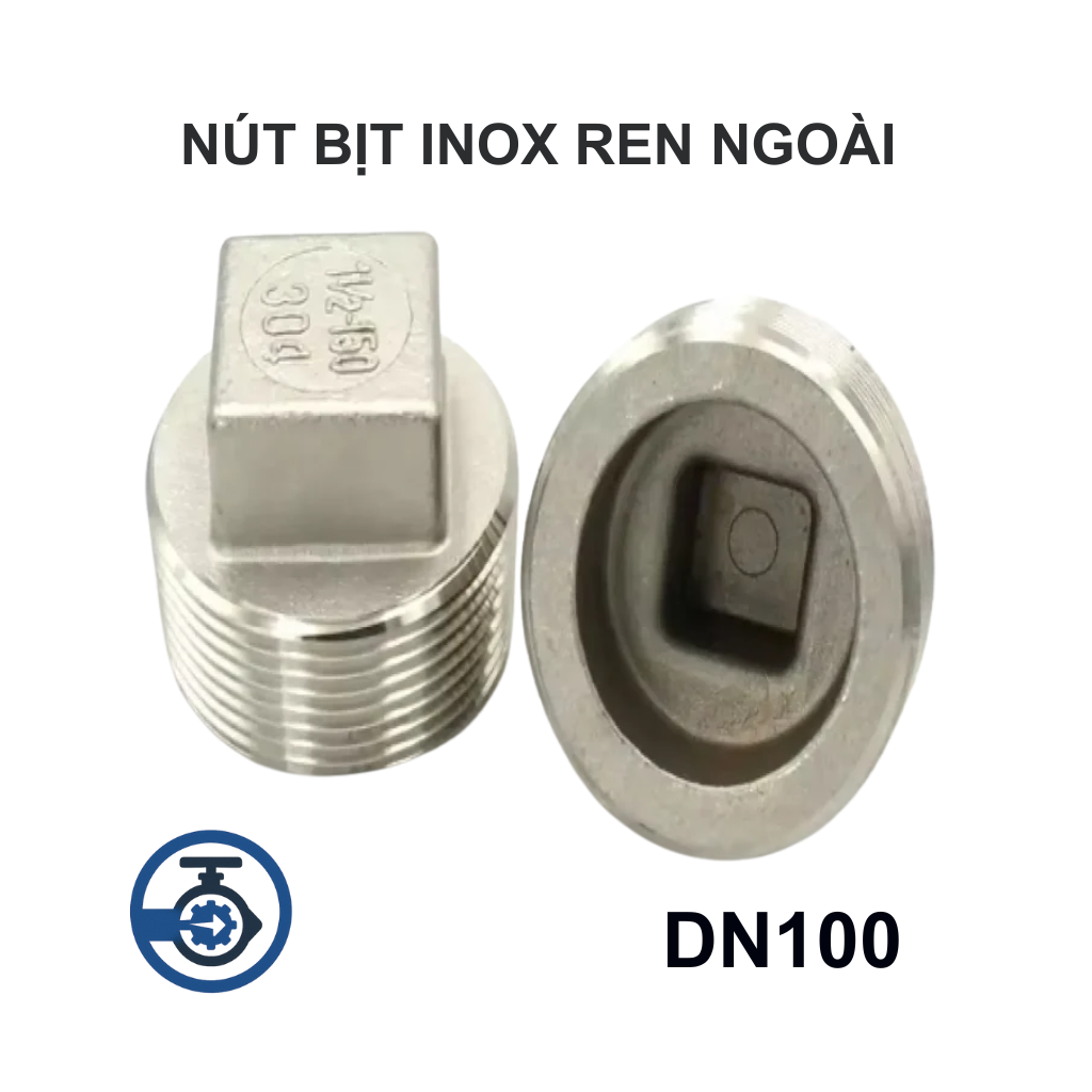 Nút bịt inox ren ngoài DN100 13 Nút bịt inox ren ngoài DN100