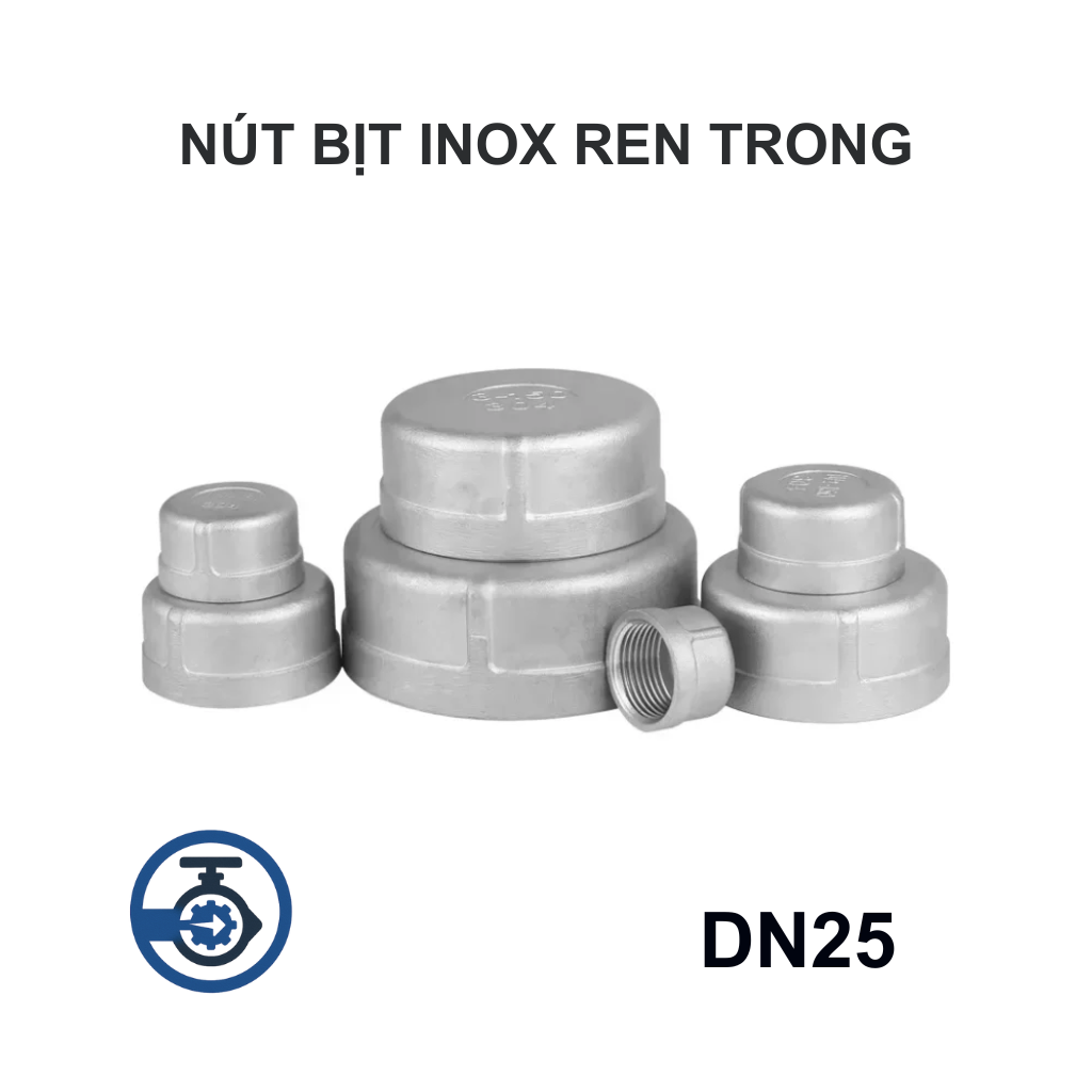 Nút bịt inox ren trong DN25 10 Nút bịt inox ren trong DN25