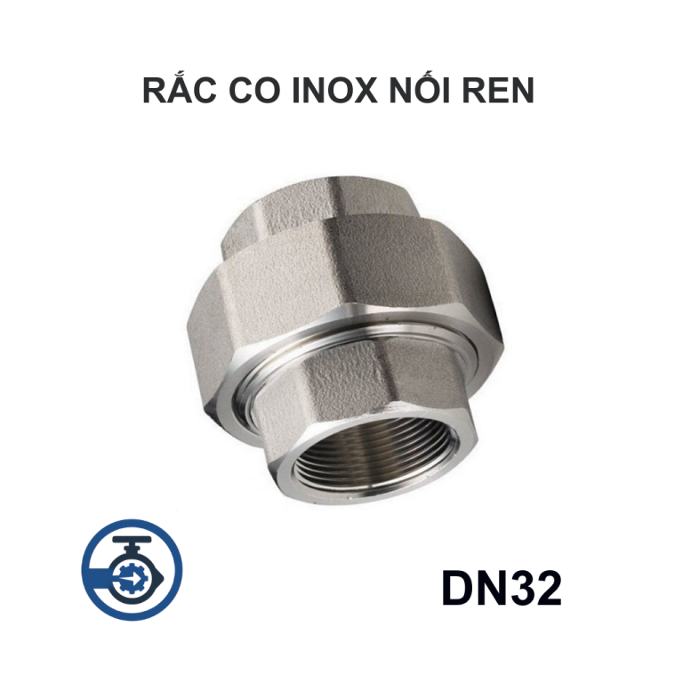 Rắc co inox nối ren DN32 (Phi 42 - 1 1/4