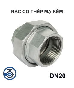 Rắc co thép mạ kẽm DN20