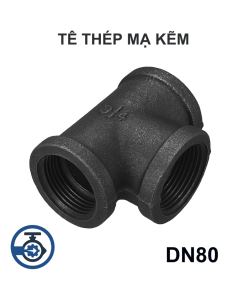 Tê thép mạ kẽm DN80