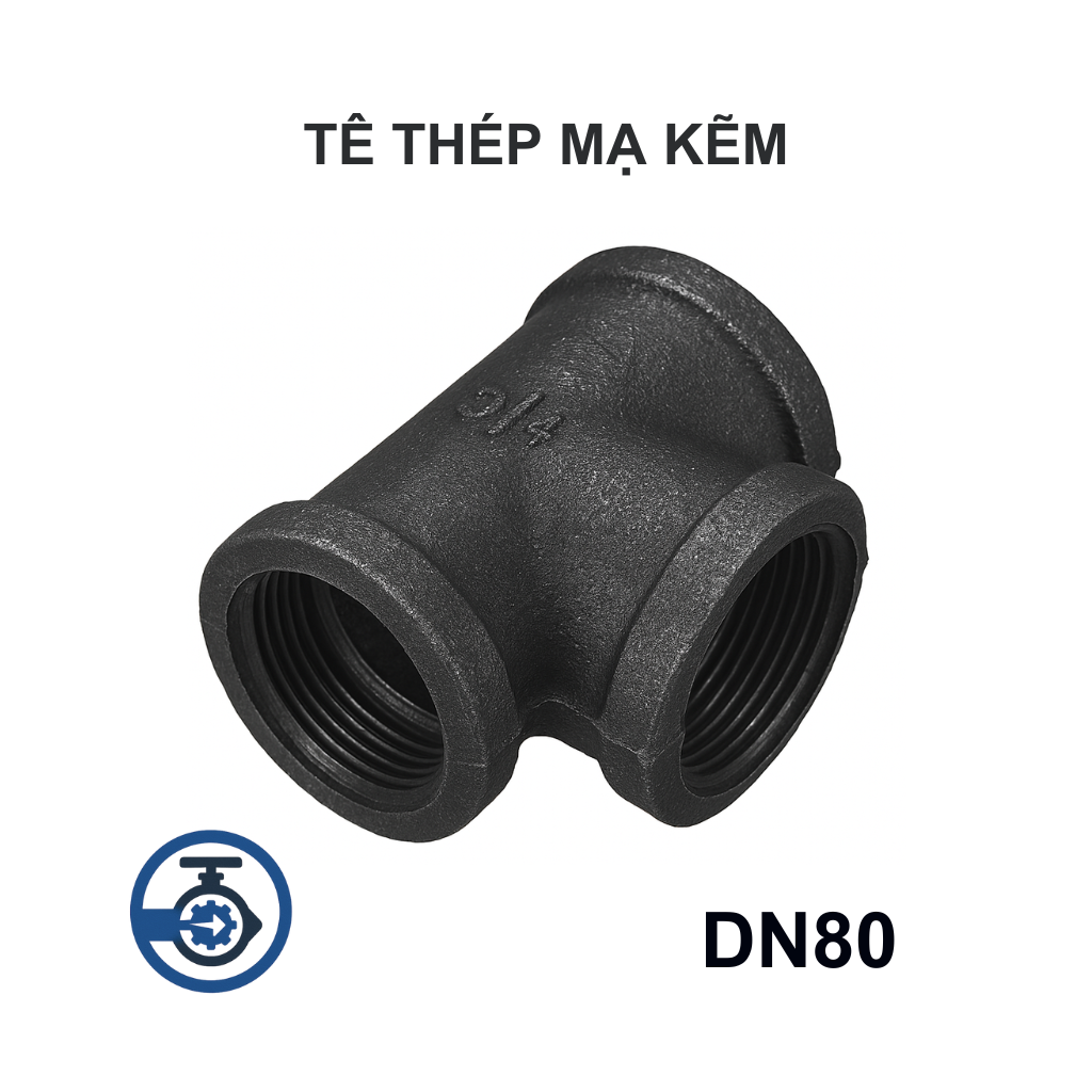 Tê thép mạ kẽm DN80 10 Tê thép mạ kẽm DN80