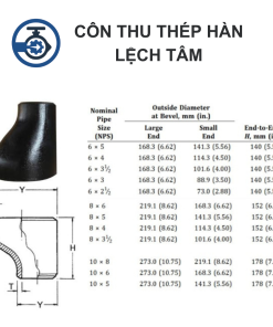 Côn thu thép hàn lệch tâm