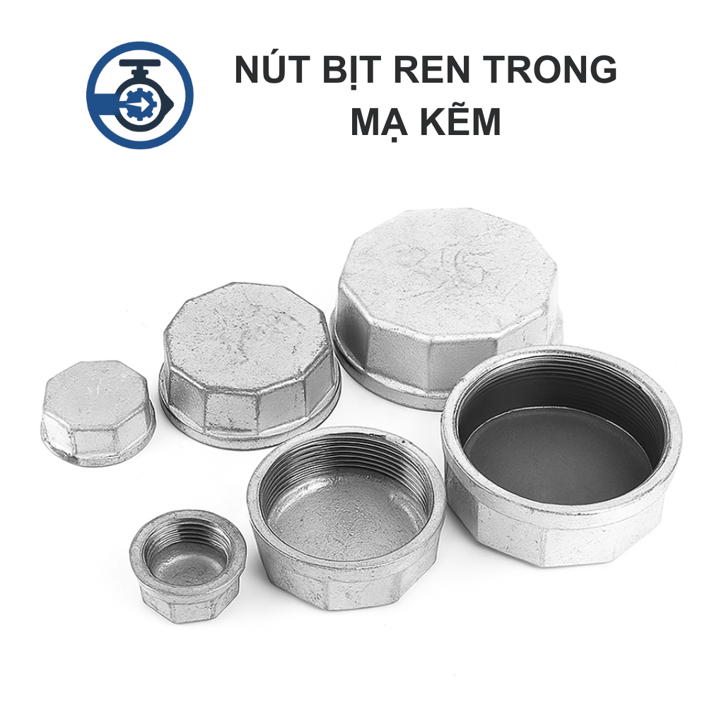 Nút bịt ren trong mạ kẽm 9 Nút bịt ren trong mạ kẽm