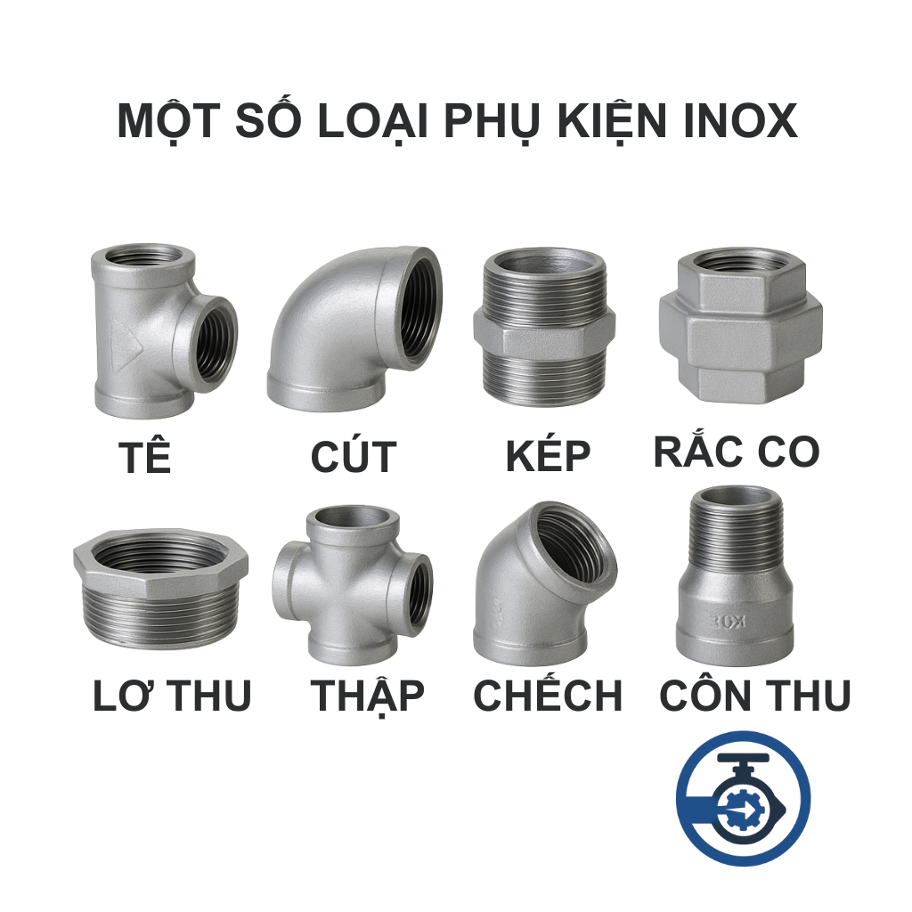 Một số loại phụ kiện inox